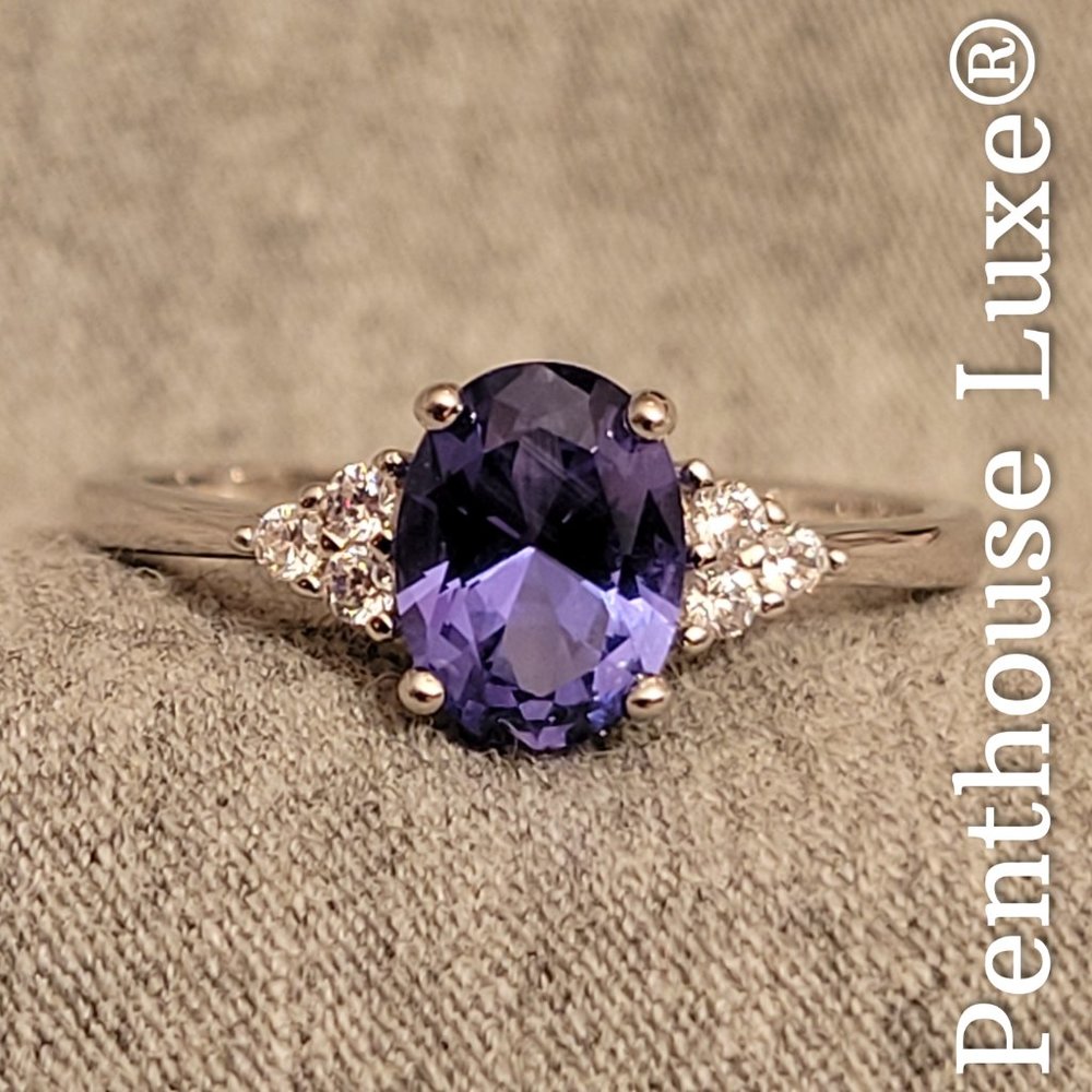 SOLID 925 Sterling Silver Tanzanite Ring